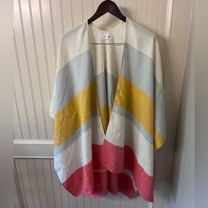 Mer Sea Poncho Sweater Wrap Always By the Sea Color-block Classic Travel Wrap